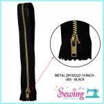 ZIP - GOLD & SILVER METAL ZIP (005)